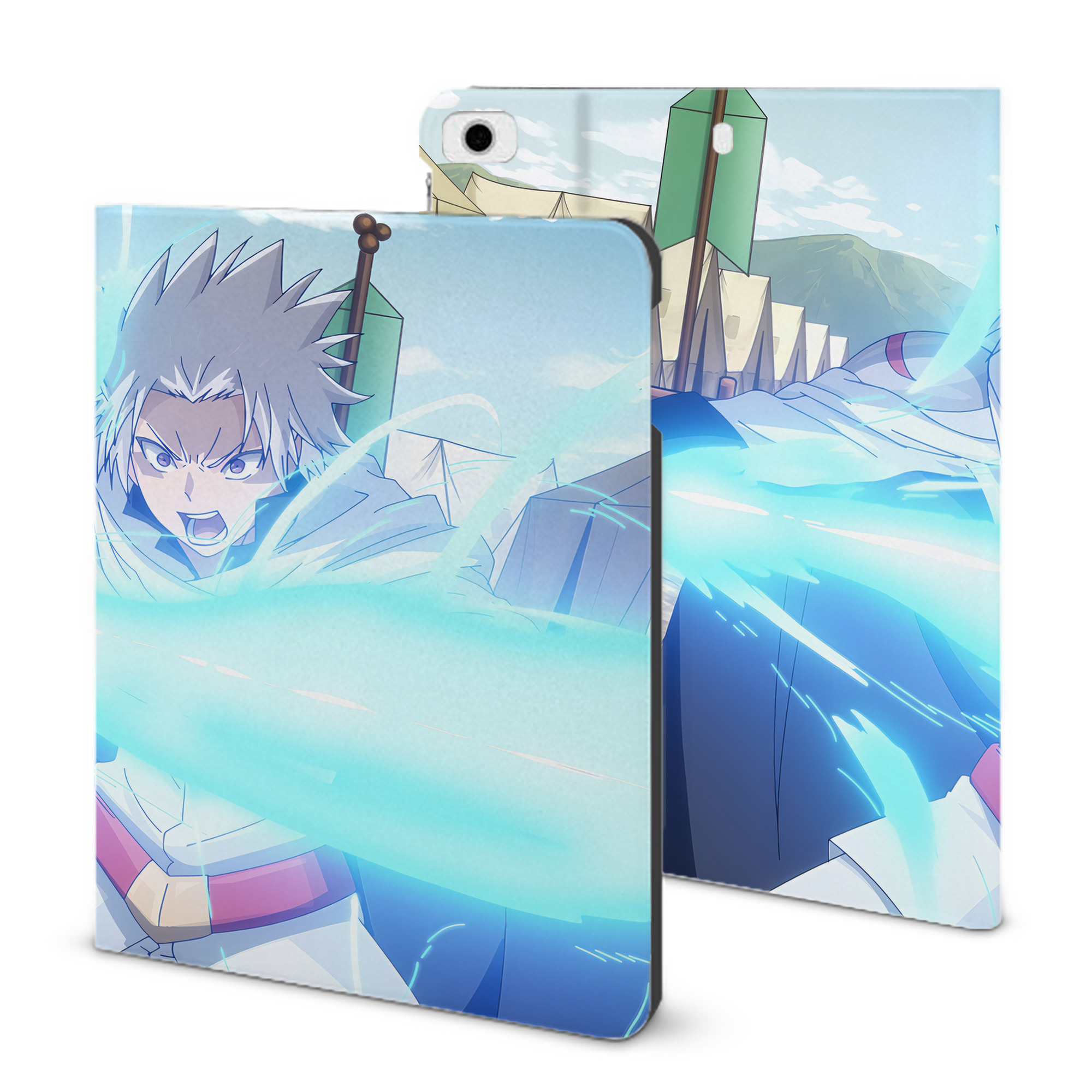 （画像用） 転スラ Regarding Reincarnated to Slime IPad ケース ブック型 PUレザー TPU 耐衝撃 軽量 薄型 ペン収納なし 全面保護 IPad 各モデル対応